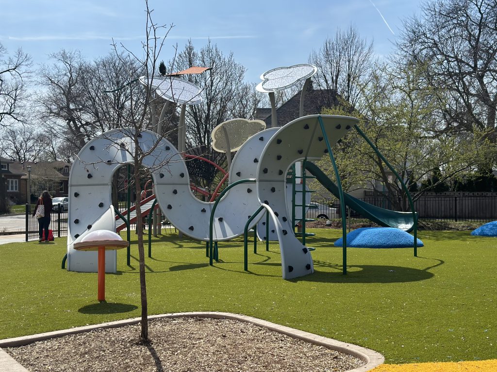 barrie park with climbing wall