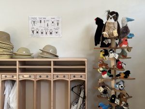 austin gardens dress up area and bird stuffed animals