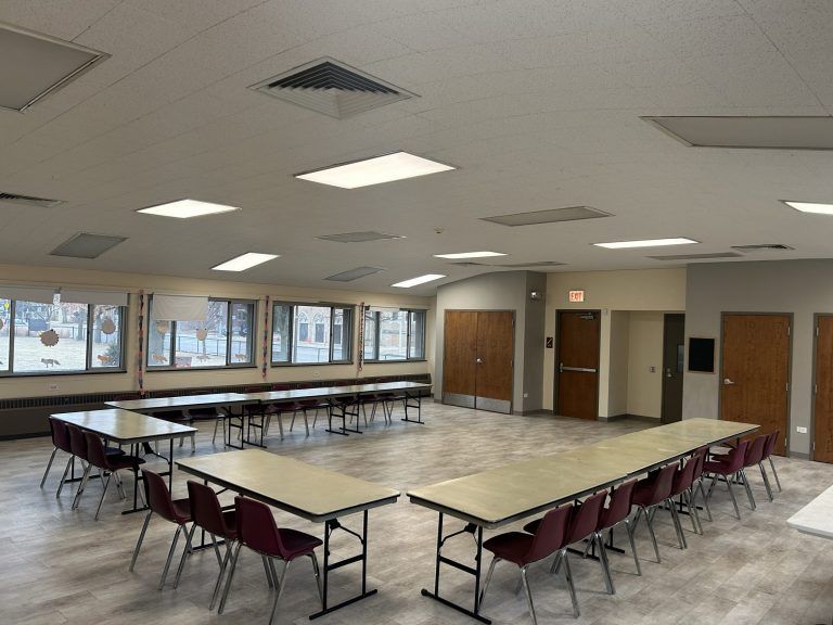 fox center with tables in conference style, u-shaped