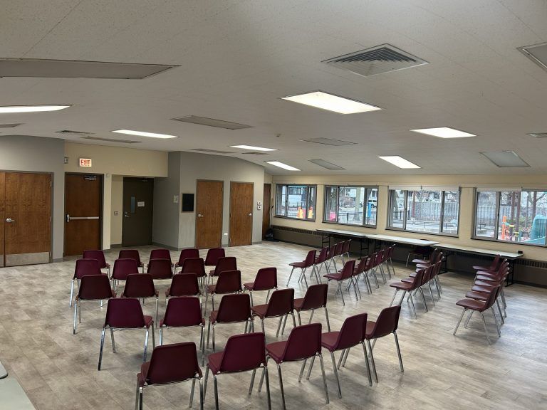 fox center with chairs arranged in theatre style