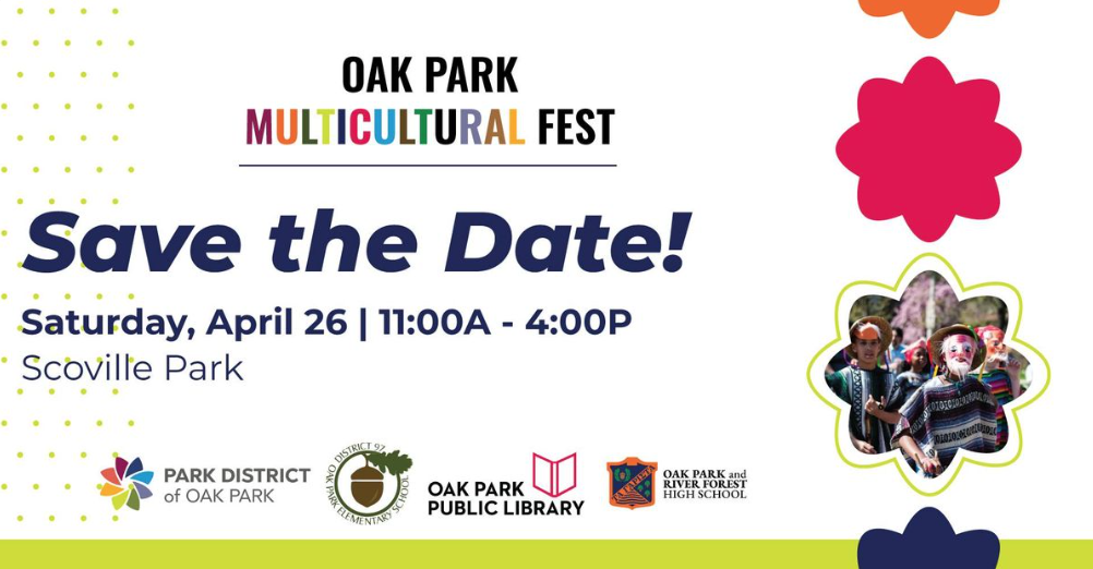 save the date for the oak park multicultural fest